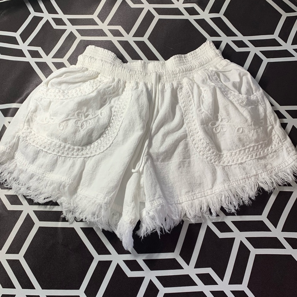 White Linen Shorts